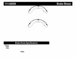 Rr Premium Brake Shoes Centric Parts 111.06000. Fixed Price $57.25.