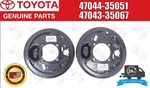 Toyota Oem Rear Brake Backing Plate Rh & Lh Set 47043-35061 47044-35051. Fixed Price $112.00.