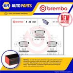 Brake Pads Set Rear P28051 Brembo 06430S0KJ01 06430S0NJ00 06430S2XJ00 24232 New. Fixed Price $39.54.