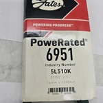Gates Powerated Green Aramid Belt 6951 5L510K 21/32 X 51" 16 1395MM. Fixed Price $18.63.