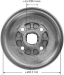Brake Drum-w/o Abs Bendix PDR0825 Fits 2003 Kia Rio. Fixed Price $59.22.
