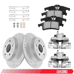 Rear Brake Rotors Ceramic Pads & Calipers For 1999-2003 2004 Jeep Grand Cherokee. Fixed Price $159.99.