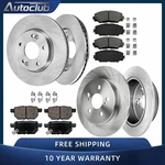 Front Rear Rotors Ceramic Brake Pads Kit For Toyota Corolla Pontiac Vibe. Fixed Price $132.85.