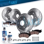12.6'' Front Rear Drilled Brake Rotors Pads For Nissan Armada Titan QX56. Fixed Price $232.35.