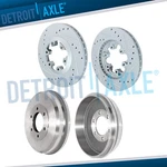 Front Drilled Brake Rotors Rear Drums For Chevy Colorado Gmc Canyon I-290. Fixed Price $151.59.
