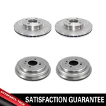 Front + Rear Brake Rotorss & Drums 4 Pcs For Kia Rio 2007. Fixed Price $176.93.