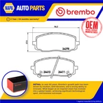 Brake Pads Set Fits Hyundai I10 1.1 Front 07 To 13 G4HG Brembo 581010XA01 New. Fixed Price $39.45.