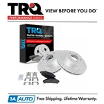 Trq Front Performance Drilled & Slotted Brake Rotor Posi Ceramic Pad Set. Fixed Price $144.95.