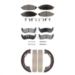 Front Brake Pads Rear Parking Shoes Kit For Mercury Grand Marquis 2005-2011 Oetz. Fixed Price $74.13.