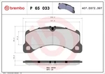 Brembo 65 033 Brake Pad Set, Disc For Porsche. Fixed Price $162.43.