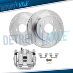 Rear Drilled Rotors + Right Brake Caliper For 2003-2005 Infiniti G35 Nissan 350Z. Fixed Price $99.38.