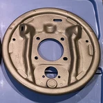 1964-72 Gm A-body Rear Axle Drum Brake Left Backing Plate Delco Morriane. Fixed Price $150.00.