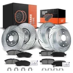 Front & Rear Drilled Rotors Ceramic Brake Pad For Infiniti FX35 FX37 FX45 QX70. Fixed Price $309.99.