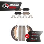 Front Rear Ceramic Brake Pads And Drum Shoes Kit For 2019-2020 Toyota Yaris. Fixed Price $59.83.