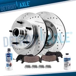 2WD Front Drilled Brake Rotors And Ceramic Pads Ford F-150 E-150 Econoline. Fixed Price $170.70.