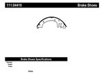 Drum Brake Shoe-premium Shoes Centric 111.04410. Fixed Price $60.59.