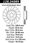 Centric Front Passenger Side Disc Brake Rotor For Bmw Z4, M3 (128.34089). Fixed Price $291.85.