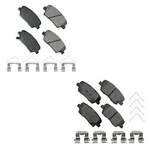 Akebono Proact Front And Rear Ceramic Disc Brake Pad Kit For Kia Sorento 15-20. Fixed Price $133.95.
