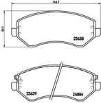 Brembo Brake Pad Set Disc 37 007. Fixed Price $60.20.