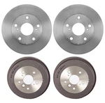 Brembo Set Front Disc Rotors & Rear Drums Brake Kit For Toyota Camry 2.2L Le Dlx. Fixed Price $217.97.