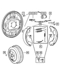 Genuine Mopar Rear Wheel Brake Adjust Lever Left 5159120AC. Fixed Price $5.60.
