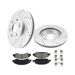 Front Brakes And Rotors Geomet Drilled Slotted Replace For 08-13 Chevy Silver.... Fixed Price $218.71.