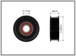 Caffaro 84-98 Tensioner Pulley, V-ribbed Belt Ford. Fixed Price $10.91.