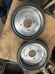 Two Pre Owned 1972 Datsun 240Z Aluminum Rear Brake Drums Nice Shape. Fixed Price $355.00.