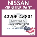 Genuine Nissan 43206-4Z801 Drum-brake Rear 432064Z801 Oem. Fixed Price $86.82.