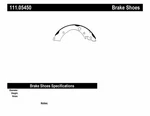 Drum Brake Shoe-premium Shoes Centric 111.05450. Fixed Price $45.70.