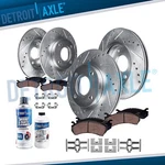262MM Front 239MM Rear Drilled Rotors + Brake Pads For Honda Civic Del Sol Vtec. Fixed Price $179.84.