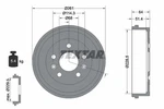 Textar 94045500 Brake Drum For Dacia, Nissan, Renault. Fixed Price $89.98.