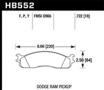 Hawk Performance HB552P.722 Disc Brake Pad Set. Fixed Price $202.49.