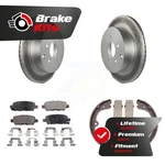 Rear Disc Coated Rotors Semi-metallic Pads And Parking Brake Shoes Kit For. Fixed Price $123.10.