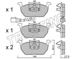 Trusting 1052.0 Brake Pad Set, Disc For Seat, Skoda, Vw. Fixed Price $62.06.