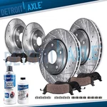 Front Rear Drilled Rotors Brake Pads For Town Country Grand Caravan Dual Piston. Fixed Price $221.61.
