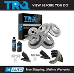 Trq Front & Rear Ceramic Brakes Pad Rotor Parking Shoe Kit W/fluids For Dodge. Fixed Price $349.95.