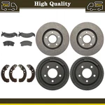 Front,rear 6X New Rotors Drums,metallic Pads Shoes Fits Buick Lesabre Wt. Fixed Price $430.56.