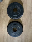 Datsun 240Z Rear Brake Drum Covers. Fixed Price $35.00.