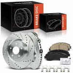 Front Drilled Brake Rotors & Ceramic Pads For Infiniti Q50 14-22 Q60 QX50. Fixed Price $152.99.