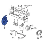 For Honda Pilot 2003-2008 43110S3VA01 Rear Right Brake Backing Plate. Fixed Price $192.15.