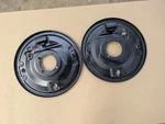 Porsche 356 Pre Rear Drum Brake Backing Plate Left & Right Set. Fixed Price $510.00.