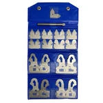 25 Pc Stainless Steel Radius Gage Set Fractional 1/64-1/2 Inch Gauge With Holder. Fixed Price $18.99.