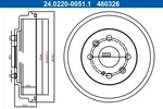 2X 24.0220-0051.1 Ate Brake Drums For Mazda. Fixed Price $155.06.