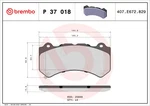 Brembo Brake Pad Set, Disc 37 018. Fixed Price $212.29.