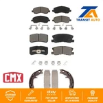 Front Rear Ceramic Brake Pads & Parking Shoe Kit For Jeep Mitsubishi Patriot 200. Fixed Price $70.85.