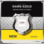 Genuine 2000-2005 Toyota Echo Brake Shoe Kit Rear 04495-52010. Fixed Price $38.00.