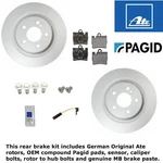 Ate German Rear Brake Disc & Pagid Pad Kit 2001-02 Mercedes CL55 S55 CL600 S600. Fixed Price $158.30.