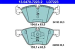 Ate 13.0470-7223.2 Brake Pad Set, Disc For Bmw. Fixed Price $134.54.