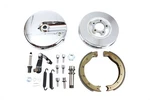 Front Brake Backing Plate Kit Left Side Satin Chrome For Harley-davidson. Fixed Price $406.99.